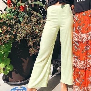Green Linen Trousers